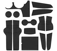 SENSHINE Lot de 14 doublures personnalisées pour Accessoires Kia Sportage 2023 Hybride pour Porte-gobelet, Console Centrale, boîte à Gants, Tapis antidérapants (Bordure Noire)