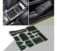 SENSHINE Lot de 15 Tapis antidérapants et Anti-poussière pour Honda Civic Accessoires 2022 2023 pour Console Centrale (Bordure Blanche, Phosphorescent)