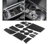 SENSHINE Lot de 17 tapis antidérapants et anti-poussière pour Nissan Rogue Accessoires 2021 2022 2023 2024 pour porte-gobelet
