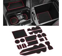 SENSHINE Lot de 18 Autocollants de Porte pour Toyota Tacoma 2019, 2018, 2017, 2016 - Lot de 18 Tapis de Porte pour Console Centrale - Double Capuchon