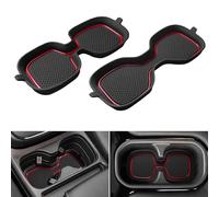 SENSHINE Lot de 2 inserts de porte-gobelet pour CRV - Accessoires pour console centrale 2023 et 2024 (rouge)