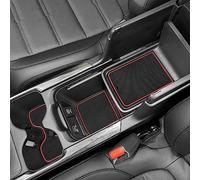 SENSHINE Lot de 20 Tapis antidérapants et Anti-poussière pour Honda CR-V CRV 2020, 2021 et 2022 pour Porte-gobelet, Console Centrale (Bordure Rouge)