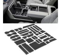 SENSHINE Lot de 30 doublures personnalisées pour Toyota Tundra Accessoires pour Porte-gobelets de 2022, 2023 et 2024 (Bordure Grise)