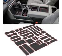 SENSHINE Lot de 30 doublures personnalisées pour Toyota Tundra Accessoires pour Porte-gobelets de 2022, 2023 et 2024 (Bordure Rouge)