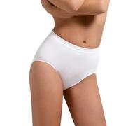 SENSI' Culotte Sculptant Femme Maxi Tailles Microfibre Bacteriostatique sans Couture Seamless Made in Italy (54-58, Blanc)