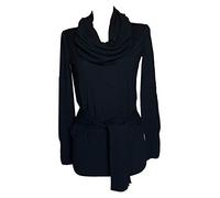 SENSI' Pull col roulé à Manches Longues pour Femmes, en Laine Douce et Transparente sans Couture, Viscose fabriquée en Italie