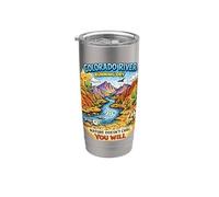 Sensibilisation à la conservation de l'eau du fleuve Colorado Gobelet isotherme en acier inoxydable double paroi