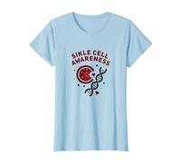 Sensibilisation à la drépanocytose : Soutenir la Recherche médicale T-Shirt, Femme, Bleu Céleste, L