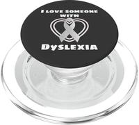Sensibilisation à la dyslexie J'aime Quelqu'un souffrant de dyslexie PopSockets PopGrip pour MagSafe