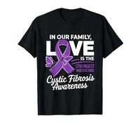 Sensibilisation à la fibrose kystique Love Strongest Medicine Butterfly T-Shirt