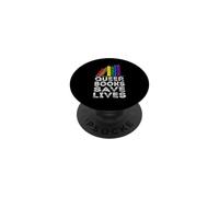 Sensibilisation à la Gay Pride LGBT - Queer Books Save Vies PopSockets PopGrip Adhésif