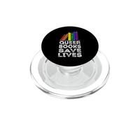 Sensibilisation à la Gay Pride LGBT - Queer Books Save Vies PopSockets PopGrip pour MagSafe