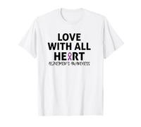 Sensibilisation à la maladie d'Alzheimer l'amour de Tout cœur T-Shirt