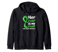 Sensibilisation à la maladie de Lyme Green Ribbon Hope Family Fighter Sweat à Capuche