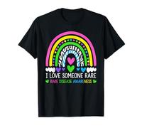 Sensibilisation à la maladie Rare du Ruban zèbre Arc-en-Ciel I Love Someone T-Shirt