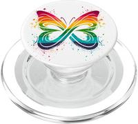 Sensibilisation à la neurodiversité en matière d'autisme Infinity Rainbow PopSockets PopGrip pour MagSafe