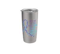 Sensibilisation à la prévention du suicide - Violet et bleu sarcelle Gobelet isotherme en acier inoxydable double paroi