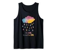 Sensibilisation à la santé mentale Il est Normal de ne Pas être OK Rain Cloud Débardeur