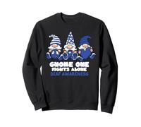 Sensibilisation à la surdité Gnome One Fights Alone Blue Sweatshirt