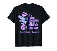 Sensibilisation à la Violence Domestique Il Faut de la Force Briser Le Silence T-Shirt Graphique avec Valeur