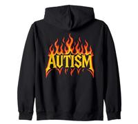 Sensibilisation à l'Autisme Autistic Pride Flaming Cool Graphic Sweat à Capuche