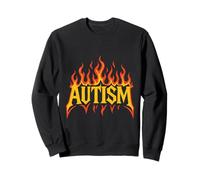 Sensibilisation à l'Autisme Autistic Pride Flaming Cool Graphic Sweatshirt