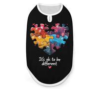 Sensibilisation à l'autisme, c'est OK d'être différent Doghirtsummer T-shirt pour animaux de compagnie, débardeur sans manches, vêtements pour animaux de compagnie, formels, pour chiots et chats, gran