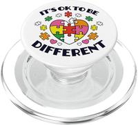 Sensibilisation À l'Autisme C'est Ok D'être Différent PopSockets PopGrip pour MagSafe