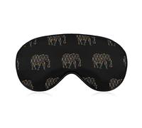 Sensibilisation à l'autisme éléphant masque de sommeil couverture de nuit pour les yeux pour femmes hommes BlockLight pour avion voyage sieste sangle réglable