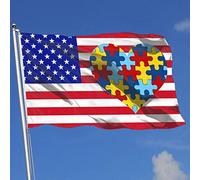 Sensibilisation à l'autisme embrasser nos différences 0,9 x 1,5 m drapeau simple face impression bannière fête de bienvenue drapeau extérieur