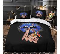 Sensibilisation à l'autisme Housse de Couette Imprimé en 3D Microfibre Hypoallergique Confortable Parure de Lit Fermeture Éclair Ultra Douce Résistante for Adulte Enfants Filles Single（140x200cm）