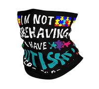 Sensibilisation À l'Autisme Je Ne Me Comporte Pas Mal, Je suis Autiste Tube Bandeaux Multifonctionnel Cache-Col Élastique Protection du Visage pour Randonnée Femme Vélo 26X30CM