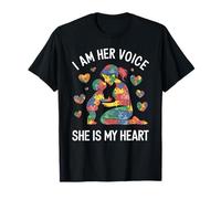 Sensibilisation à l'autisme : maman, je suis sa voix, elle est mon cœur, ma fille T-Shirt