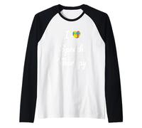 Sensibilisation à l'Autisme : orthophonie I Heart (Love) Manche Raglan