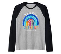 Sensibilisation à l'Autisme pour Femmes et Enfants, C'est Ok d'être différent Manche Raglan