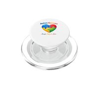 Sensibilisation à l'Autisme Puzzle Coeur Accepter Chemise PopSockets PopGrip pour MagSafe