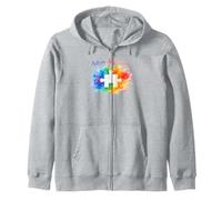 Sensibilisation à l'Autisme Puzzle Coeur Accepter Chemise Sweat à Capuche