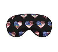 Sensibilisation à l'autisme USA coeur sommeil masque nuit couverture oeil pour femmes hommes BlockLight pour avion voyage sieste sangle réglable