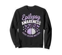 Sensibilisation à l'épilepsie Purple Brain Butterfly Crise Matters Sweatshirt