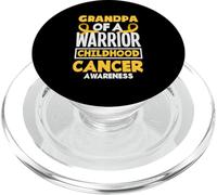 Sensibilisation au Cancer chez Les Enfants Grandpa of a Warrior PopSockets PopGrip pour MagSafe