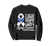 Sensibilisation au Cancer du poumon Amour Espoir unité Cancer du poumon survivant Sweatshirt