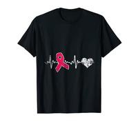 Sensibilisation au cancer du sein au rythme cardiaque T-Shirt