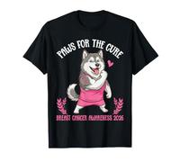 Sensibilisation au Cancer du Sein chez Les Chiens Malamute de Paws for The Cure 2026 T-Shirt