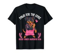 Sensibilisation au Cancer du Sein chez Les Chiens Paws for The Cure Min Pin 2026 T-Shirt
