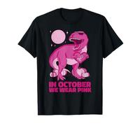 Sensibilisation au Cancer du Sein en Octobre, Nous portons Un Dinosaure Rose T-Shirt