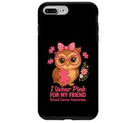 Sensibilisation au Cancer du Sein Je Porte du Rose pour Mon ami, bébé Hibou Coque pour iPhone 7 Plus/8 Plus