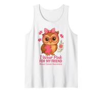 Sensibilisation au Cancer du Sein Je Porte du Rose pour Mon ami, bébé Hibou Débardeur