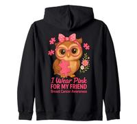 Sensibilisation au Cancer du Sein Je Porte du Rose pour Mon ami, bébé Hibou Sweat à Capuche