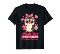 Sensibilisation au Cancer du Sein Je Porte du Rose pour Mon ami Pingouin T-Shirt