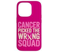 Sensibilisation au Cancer du Sein Mauvaise Équipe Survivant Coque pour iPhone 14 Pro